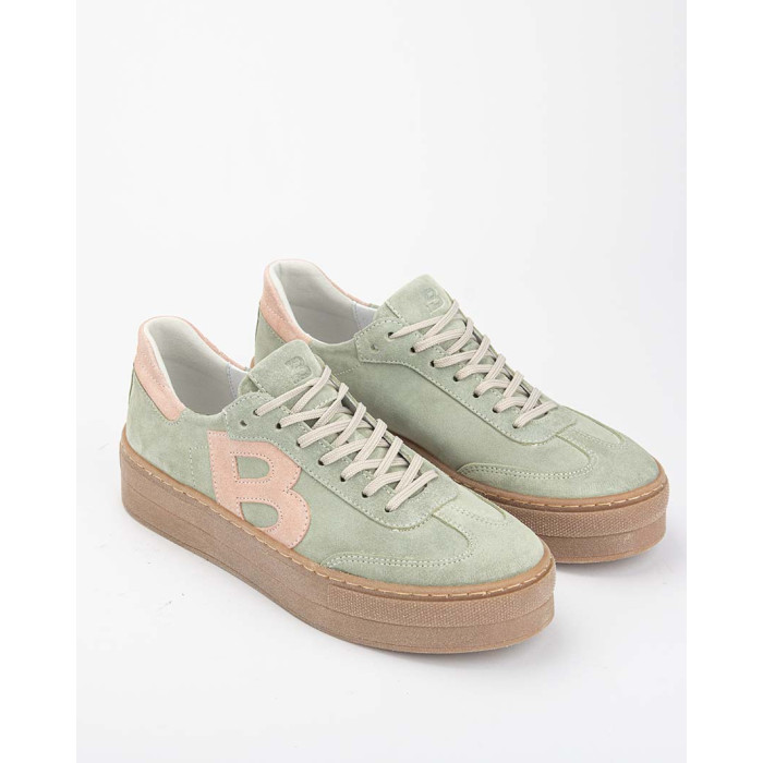 Women's Sara sneakers on high sole, natural leather