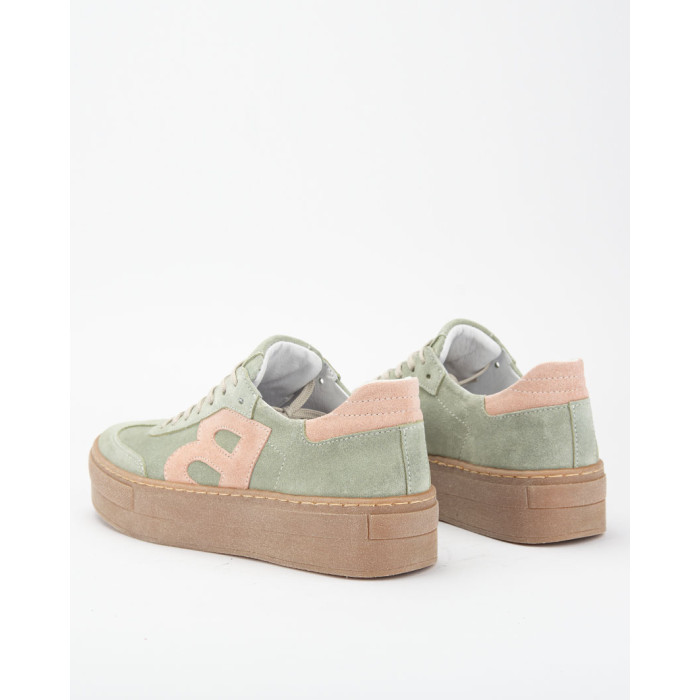 Women's Sara sneakers on high sole, natural leather