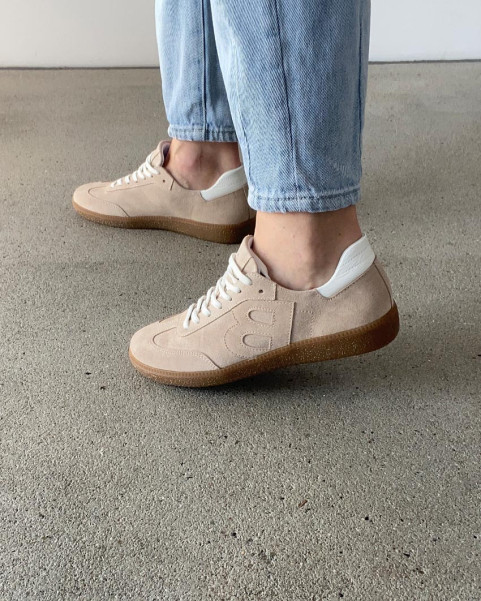 Beige leather sneakers from BOTIMO