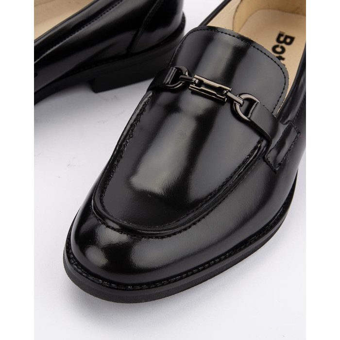 Eleganckie czarne mokasyny z gładkiej skóry licowej