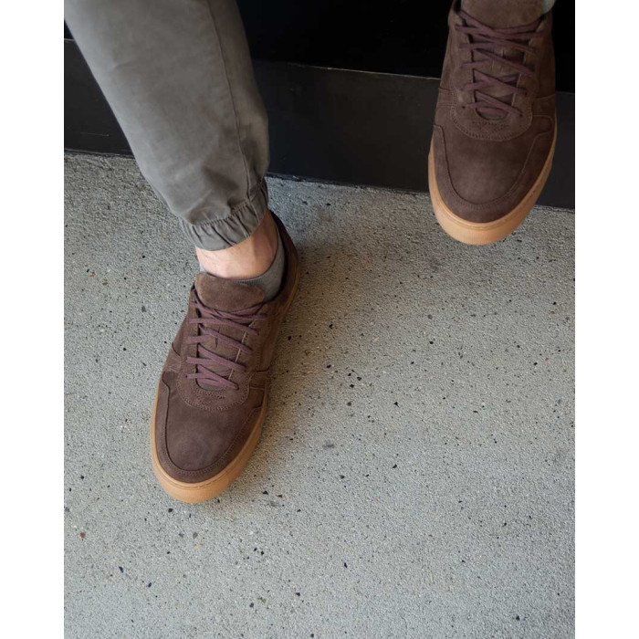 Brown suede sneakers for men BOTIMO