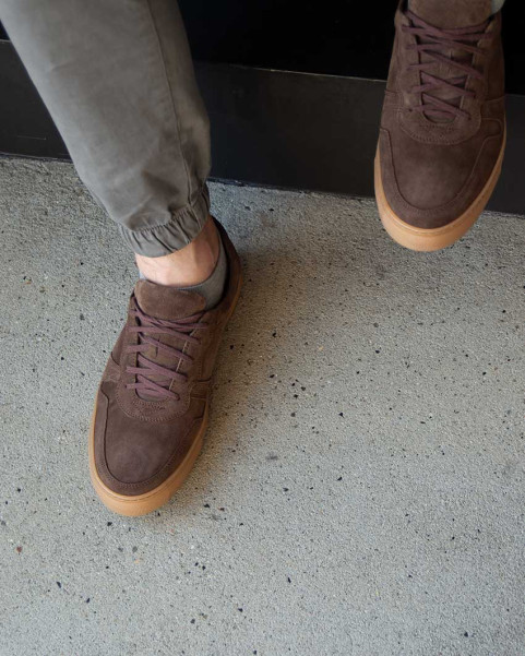 Brown suede sneakers for men BOTIMO