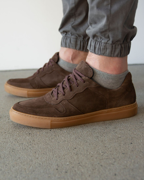 Brown suede sneakers for men BOTIMO