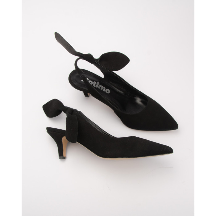 Suede pumps with low heel 6 cm