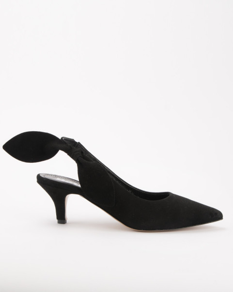 Suede pumps with low heel 6 cm