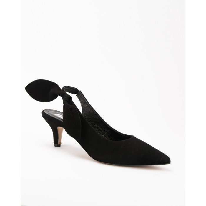 Suede pumps with low heel 6 cm