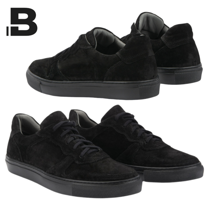 Black suede sneakers for men BOTIMO