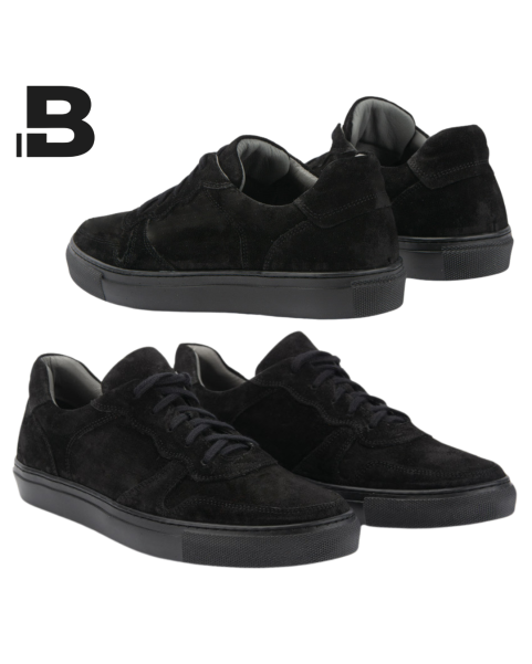 Black suede sneakers for men BOTIMO