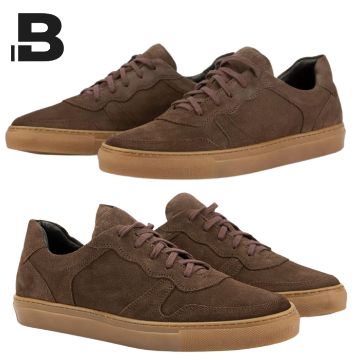 Brown suede sneakers for men BOTIMO