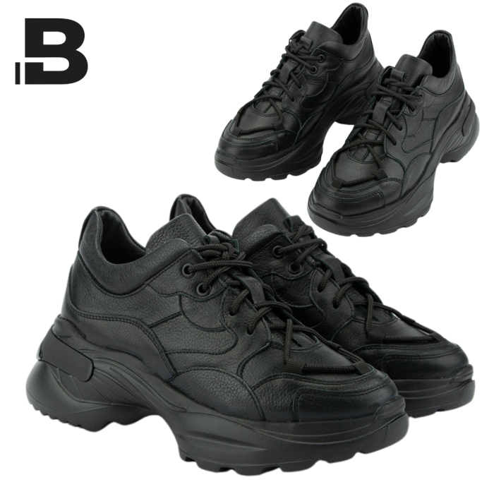 Black leather sneakers BOTIMO