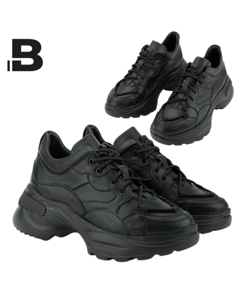 Black leather sneakers BOTIMO