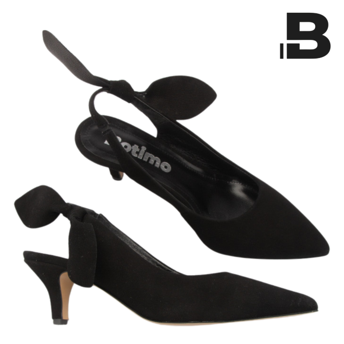 Suede pumps with low heel 6 cm