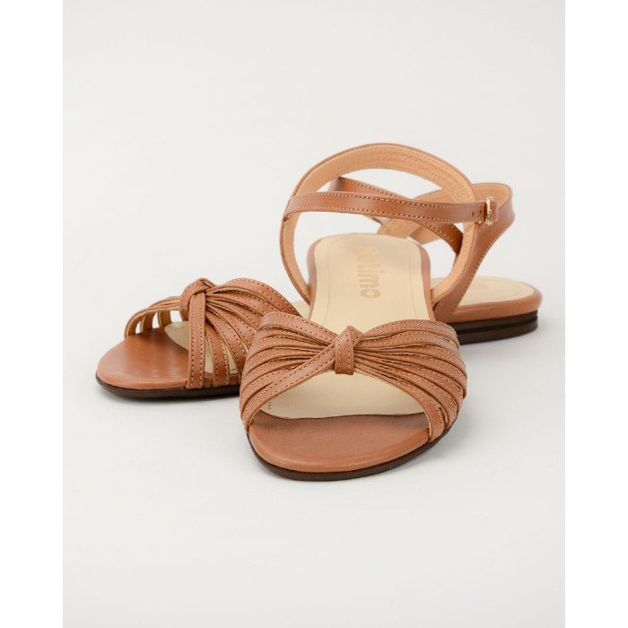 Leather flat sole sandals