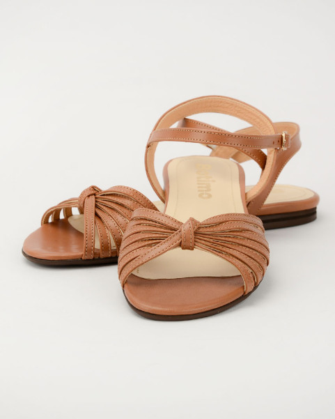 Leather flat sole sandals