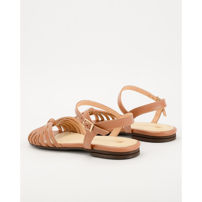 Leather flat sole sandals