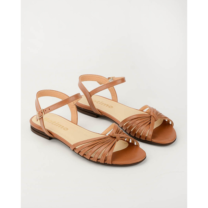 Leather flat sole sandals