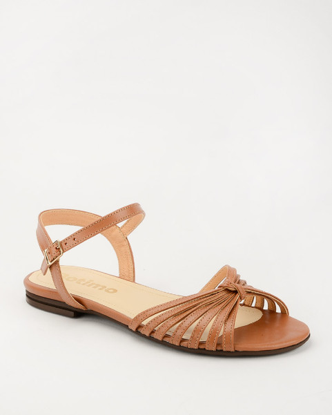 Leather flat sole sandals