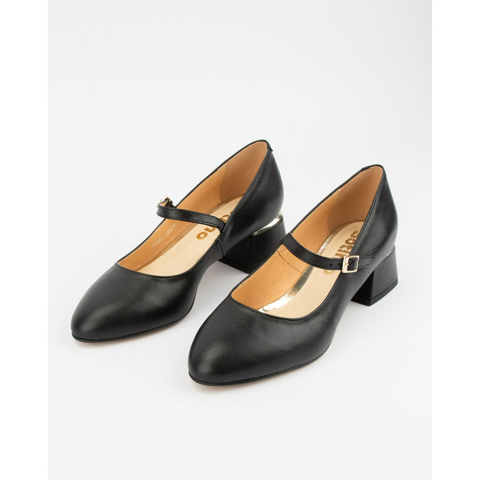 Women's Mary heeled pumps, matt leather