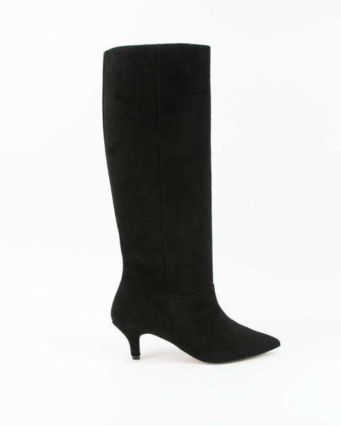 High suede women's boots with 5cm heel Ava