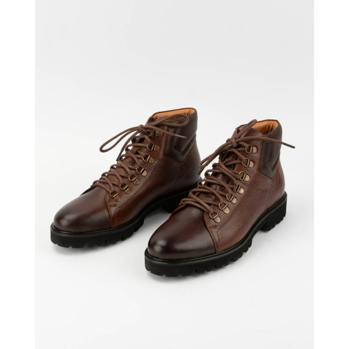 Alan brown men's lace-up boots