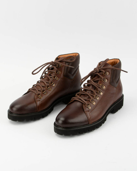 Alan brown men's lace-up boots