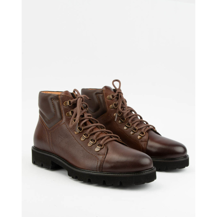 Alan brown men's lace-up boots