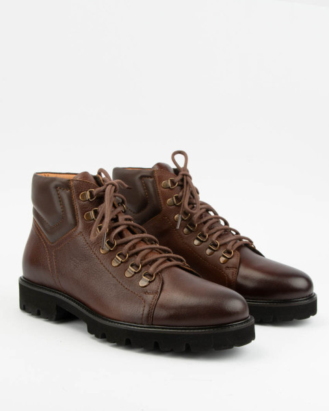 Alan brown men's lace-up boots