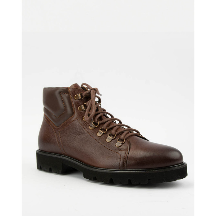 Alan brown men's lace-up boots