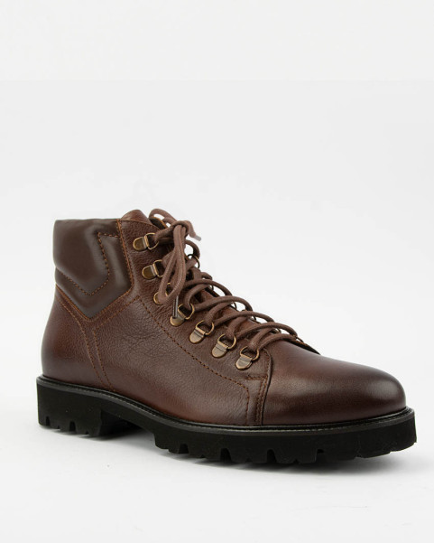 Alan brown men's lace-up boots