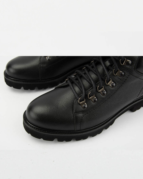 Black lace-up men's boots Alan