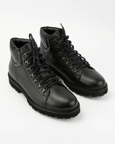 Black lace-up men's boots Alan