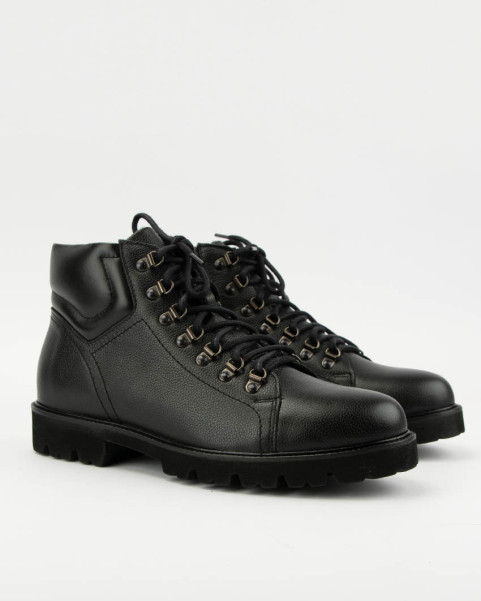 Black lace-up men's boots Alan