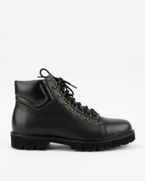 Black lace-up men's boots Alan