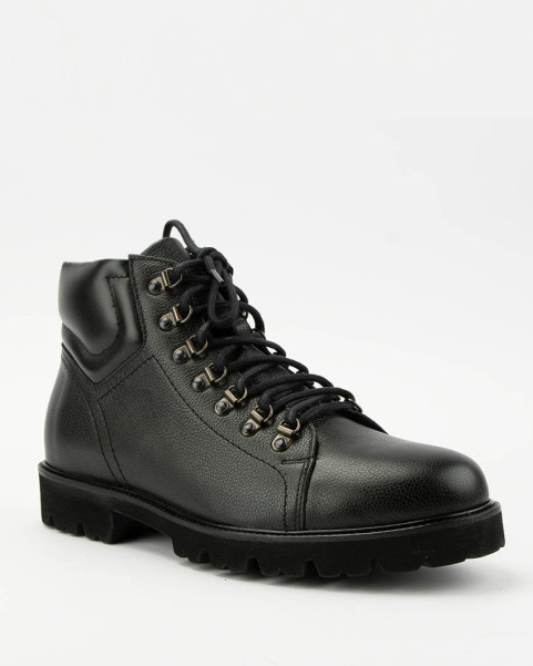 Black lace-up men's boots Alan