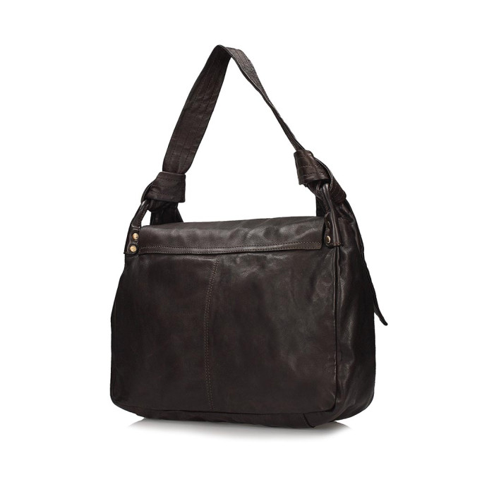 Brown handbag with flap