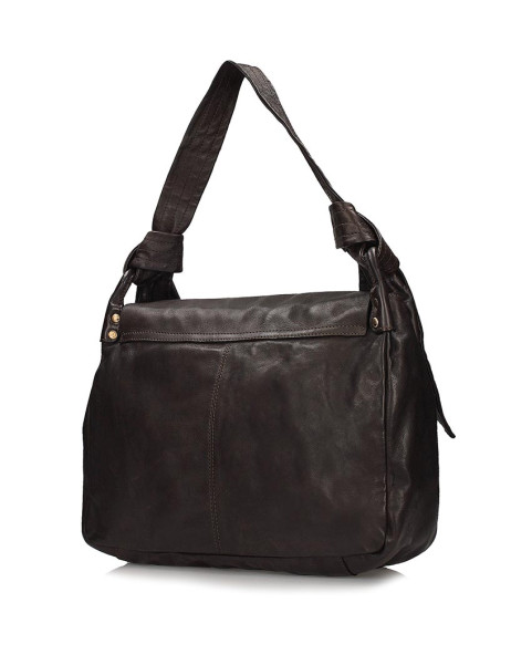 Brown handbag with flap