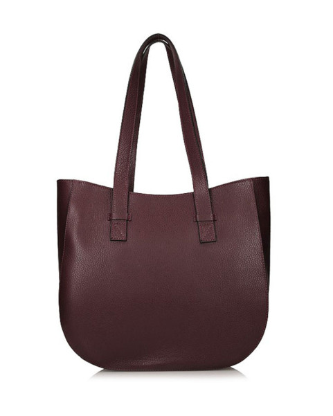 Maroon women's shopper bag