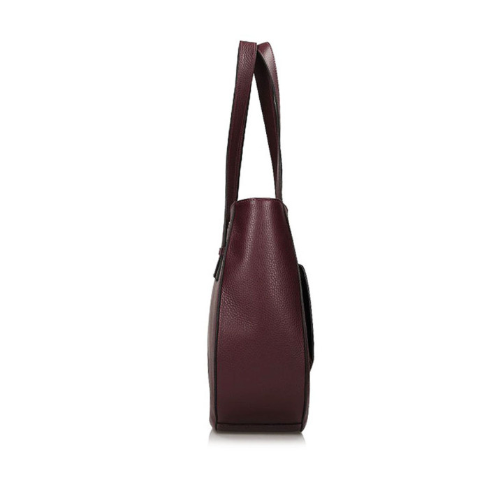 Maroon women's shopper bag
