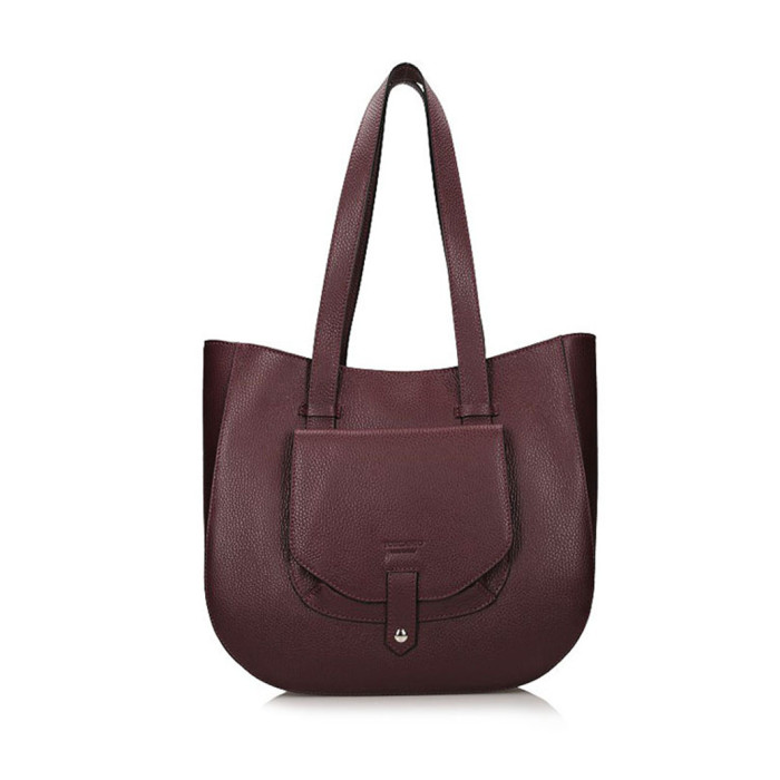 Maroon women's shopper bag