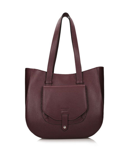 Maroon women's shopper bag