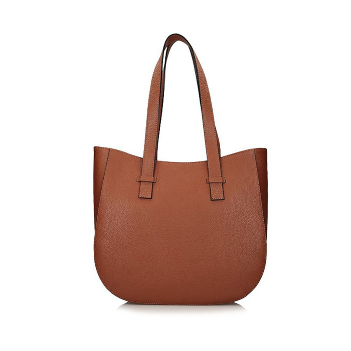 Women's leather shopper bag