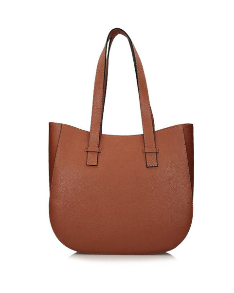 Women's leather shopper bag