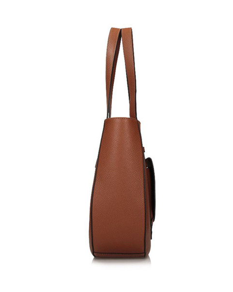 Women's leather shopper bag