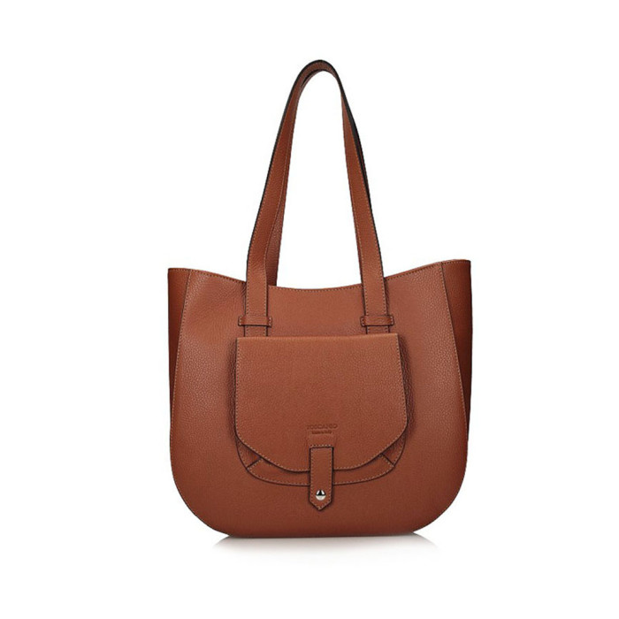 Women's leather shopper bag