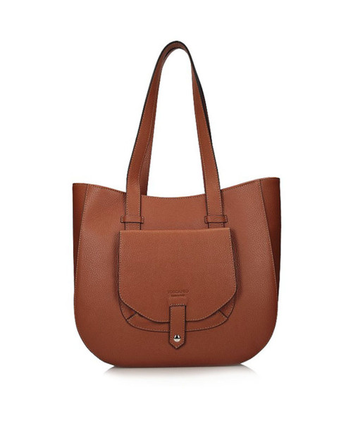 Women's leather shopper bag