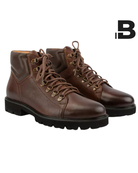 Alan brown men's lace-up boots