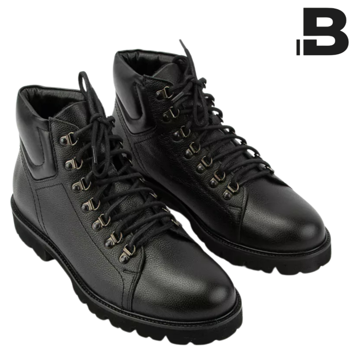 Black lace-up men's boots Alan