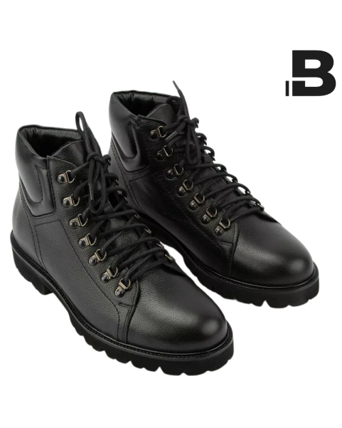 Black lace-up men's boots Alan