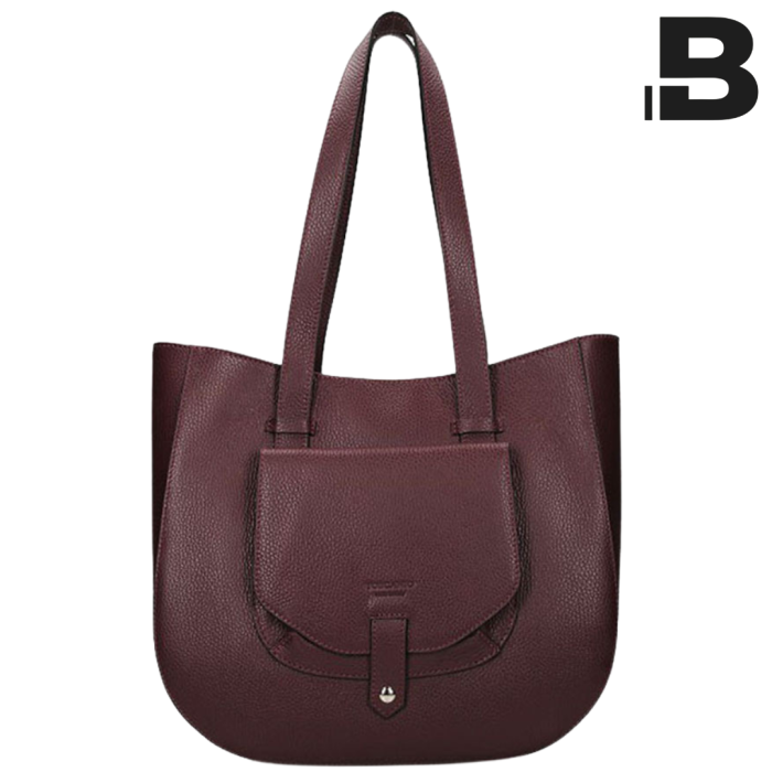 Maroon women's shopper bag