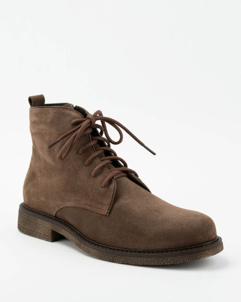 Men's velour lace-up boots...